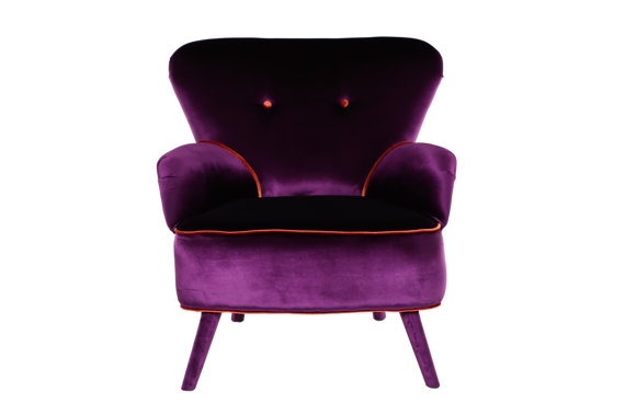 deep purple armchair